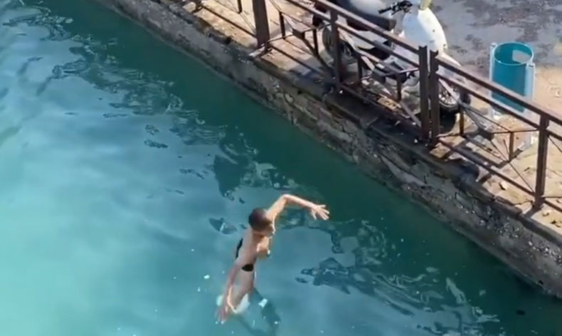 Havaların ısınmasıyla tehlikeli atlayışı başladı