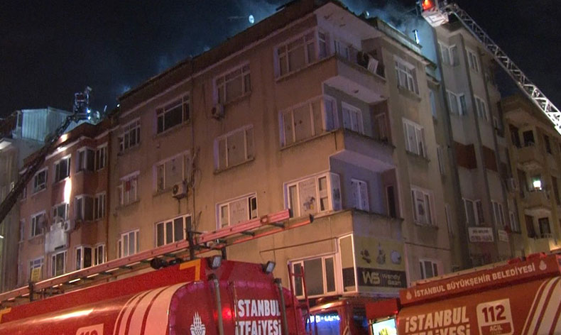 Fatih’te korkutan yangın