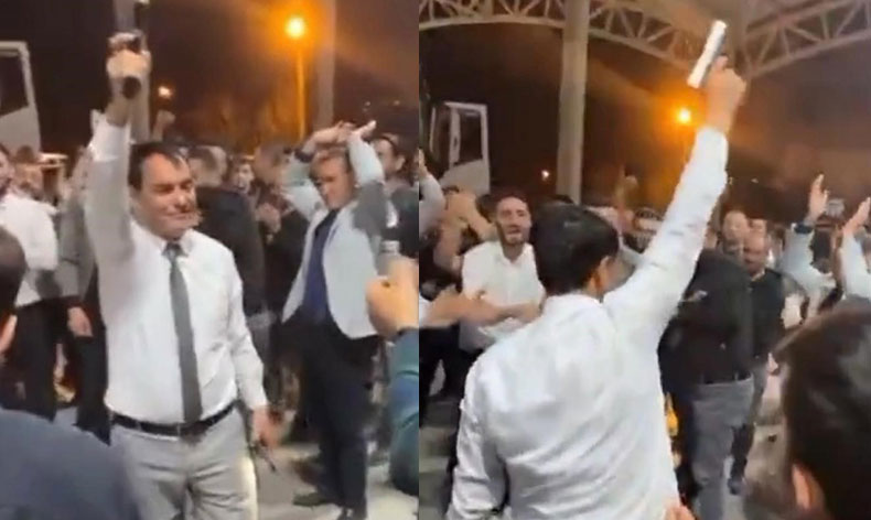 Isparta’da silahlı seçim kutlaması