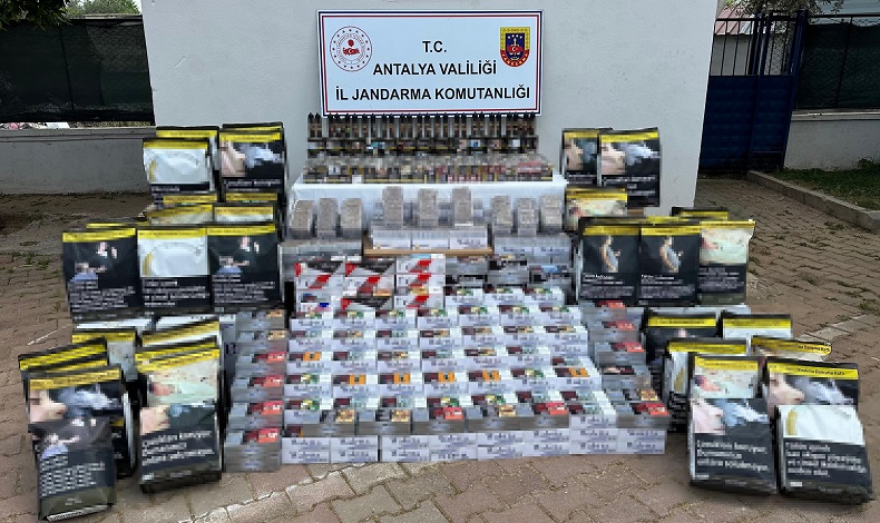 Antalya’da jandarmadan kaçak sigara operasyonu