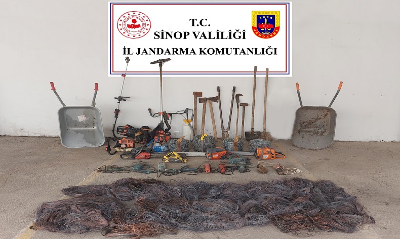 İnşaat malzemesi hırsızlarına suçüstü