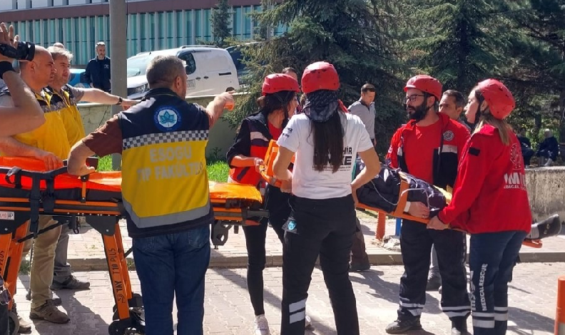 ESOGÜ Hastanesi’nde yangın tatbikatı
