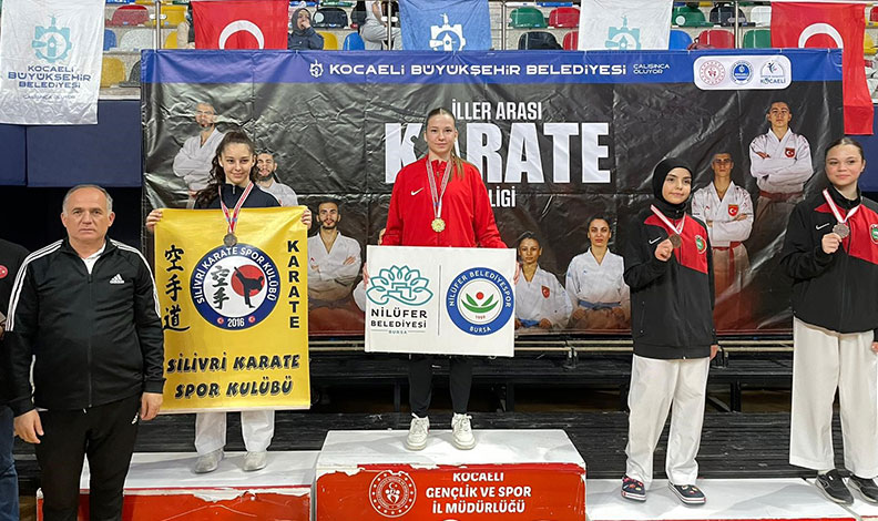 Karatede 1 altın 2 bronz madalya