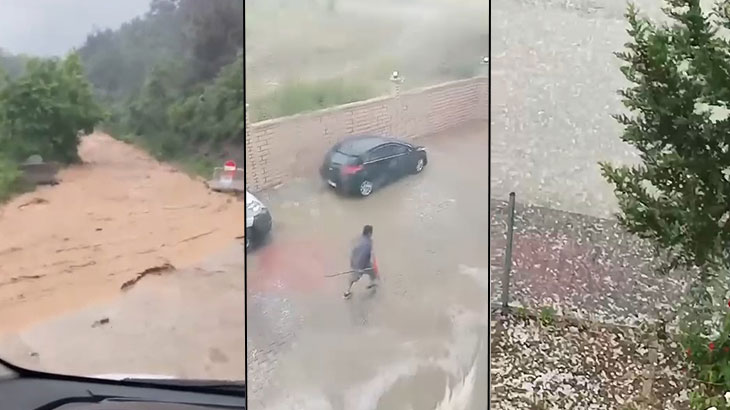 Bursa’ya ceviz büyüklüğünde dolu yağdı