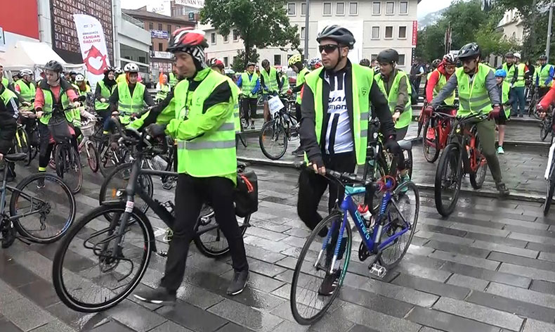 Sağlıklı yaşam için pedal bastılar