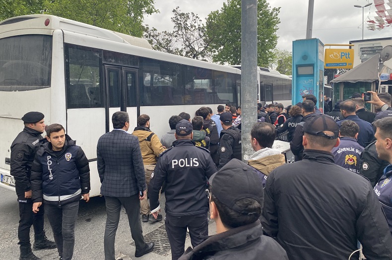 Beşiktaş’ta eylem yapmak isteyen 6 kişi gözaltına alındı