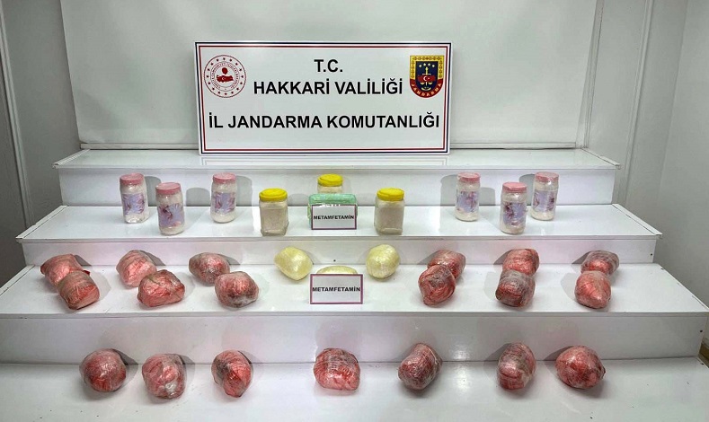 Hakkari’de 34 kilo 638 gram uyuşturucu ele geçirildi