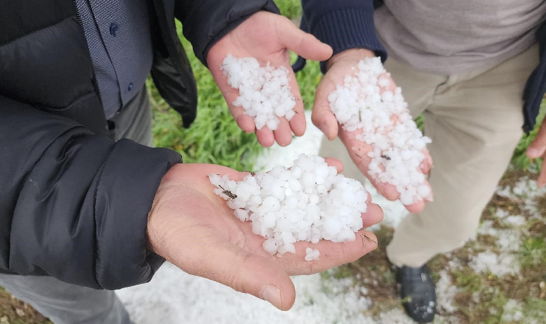 Kulu’da şiddetli yağmur ve dolu yağışı