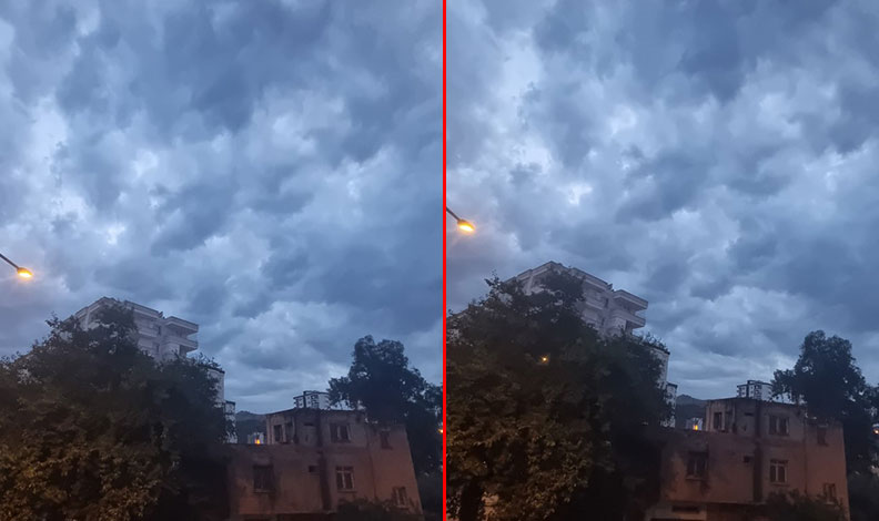 Çocuk yüzünü andıran bulut belirdi