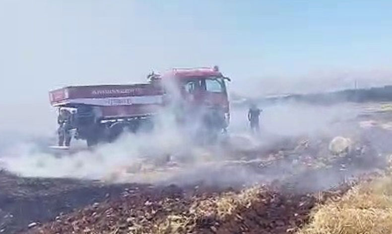 Saman balyaları cayır cayır yandı