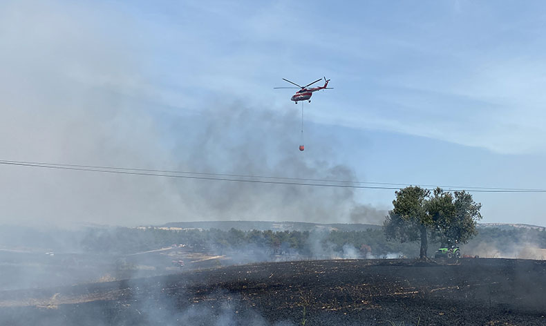 Çanakkale’de 5 dönüm orman, 11 dönüm tarım arazisi zarar gördü