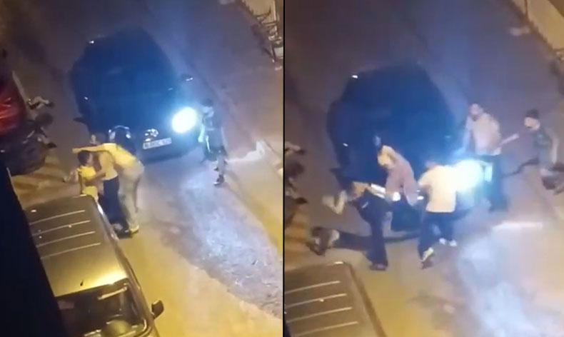 Kız arkadaşlarıyla kavga etti, sokak boks ringine döndü