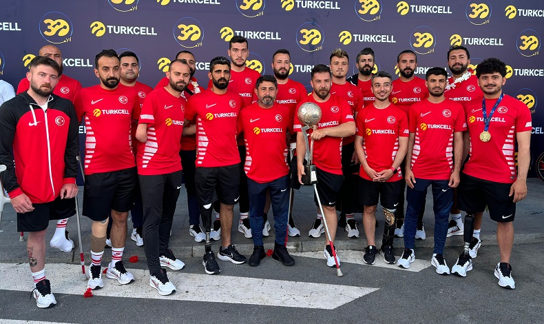 Avrupa şampiyonu Ampute Milli Futbol Takımı, yurda döndü