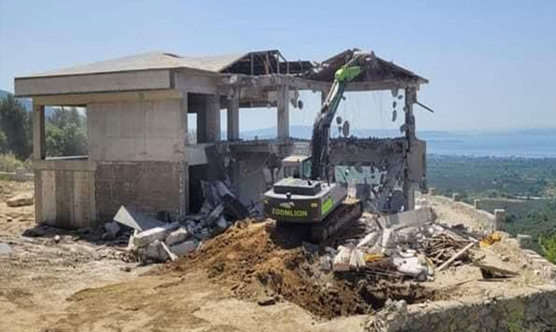 Erdek’te kaçak yapılarla mücadele