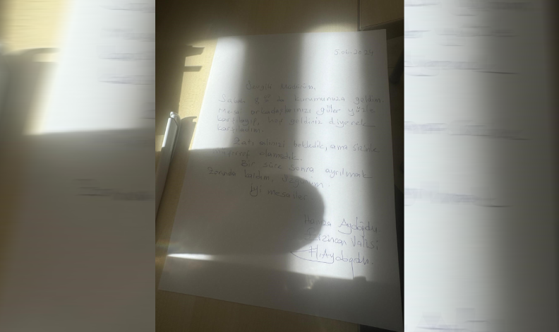 Erzincan Valisi’nden okul müdürüne ders
