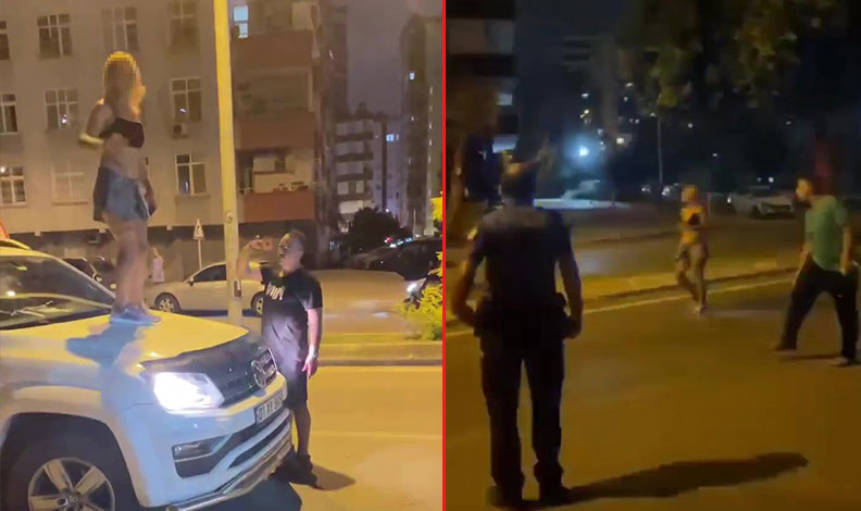 Zombi görünümlü kadın ortalığı birbirine kattı