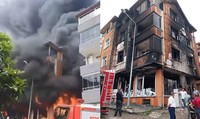 Patlayan çamaşır makinesi apartmanı harabeye çevirdi