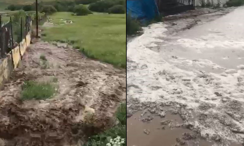 Ardahan’da sağanak sele neden oldu
