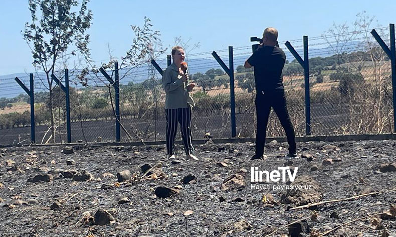 Line Tv ekibi yangın bölgesinde