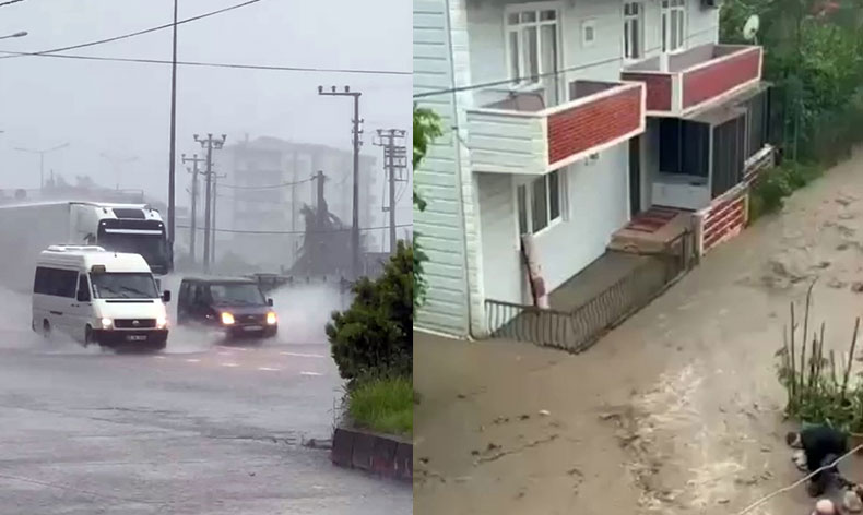 Trabzon’da şiddetli yağış
