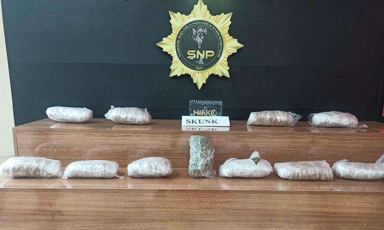 Şanlıurfa’da 6 kilo 550 gram uyuşturucu madde skunk ele geçirildi
