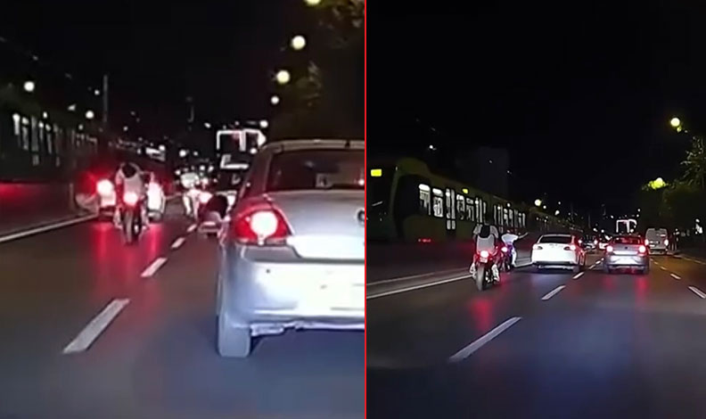 Bursa’da kontrollü şerit değiştiren aracın aynasını kırdı