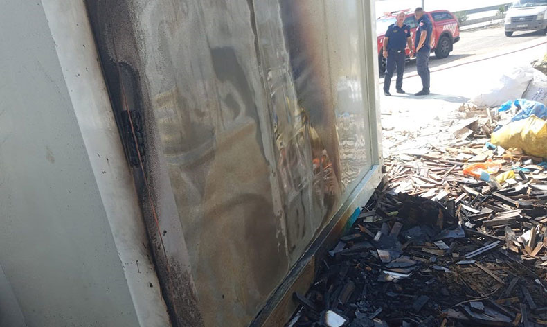 Antakya’da konteyner yangını