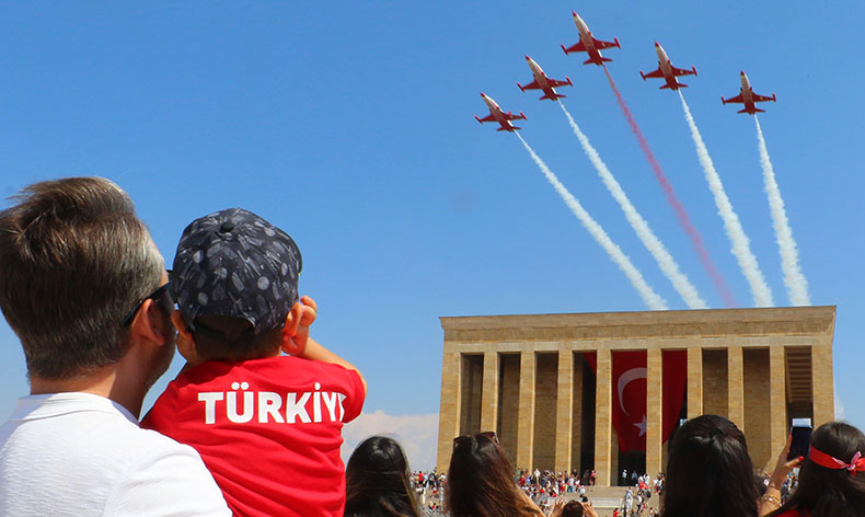 Türk Yıldızları’ndan Anıtkabir saygı uçuşu