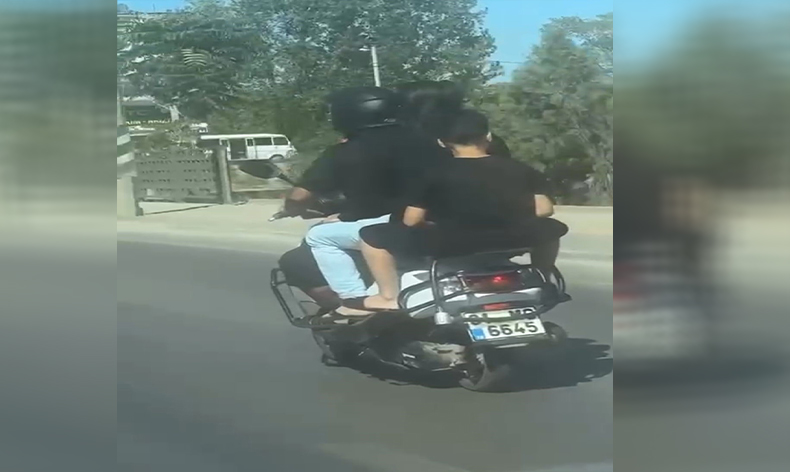 Trafikte hayrete düşüren yolcuklar