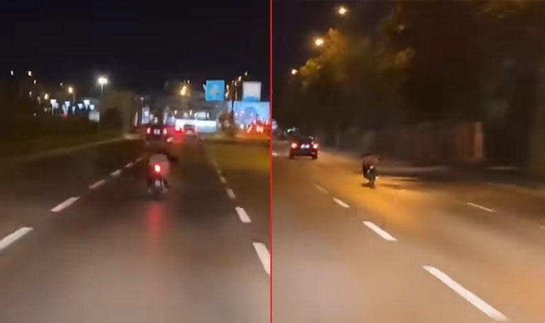 Bursa’da motosiklet sürücüsü canını hiçe saydı