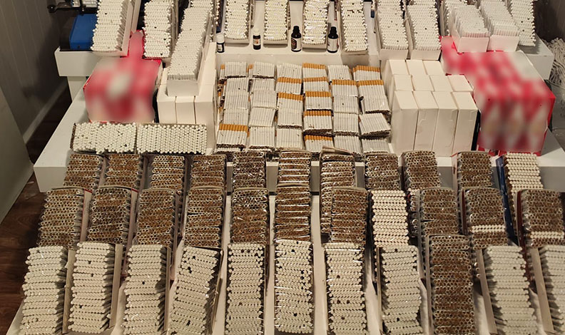 Denizli’de binlerce kaçak tütün ürünü ele geçirildi