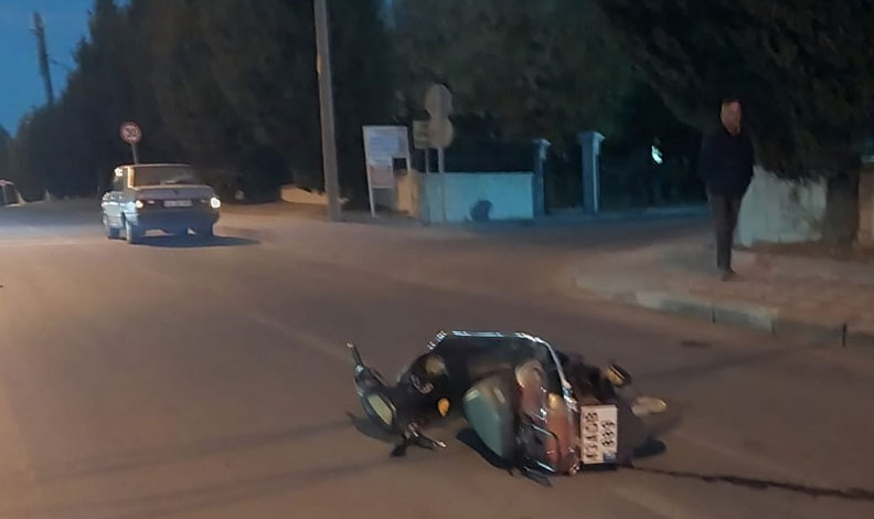 Tavşanlı’da motosiklet ile otomobile çarpıştı: 1 yaralı