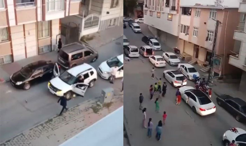 Düğün konvoyunda silahlarla havaya ateş açtılar, o anlar kamerada