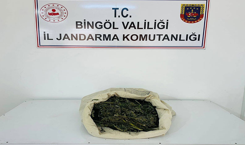 Bingöl’de 1 kilo 975 gram esrar ele geçirildi