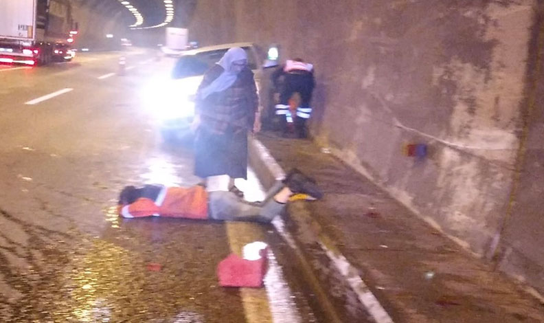 Tünelde feci kaza: 2 yaralı