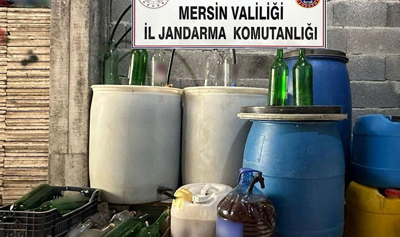 Mersin’de 640 litre sahte içki ele geçirildi