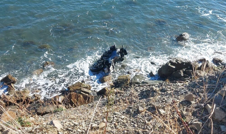 Tekirdağ’da motosikletli denize düştü