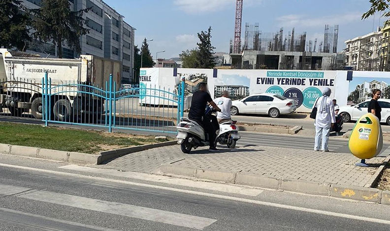 Yaya geçidini kullanan motosikletler cezadan kaçamıyor