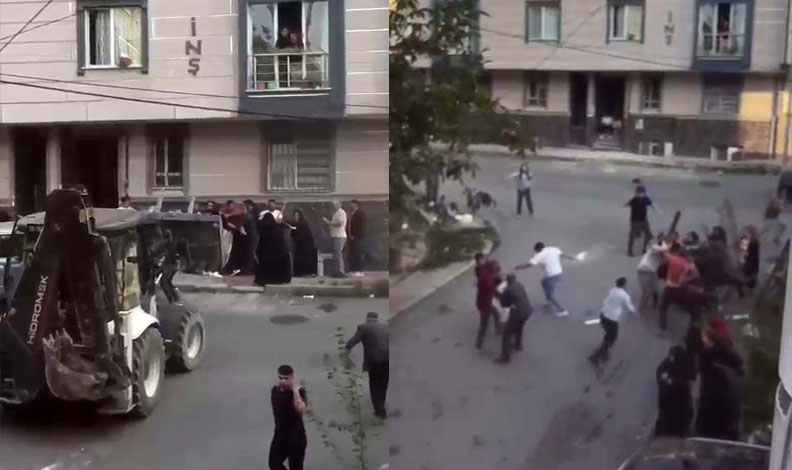 Ceviz kavgasına iş makinesiyle geldi, 20 kişi yaralandı