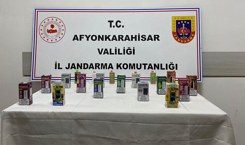 Afyonkarahisar’da elektronik sigara yakalandı