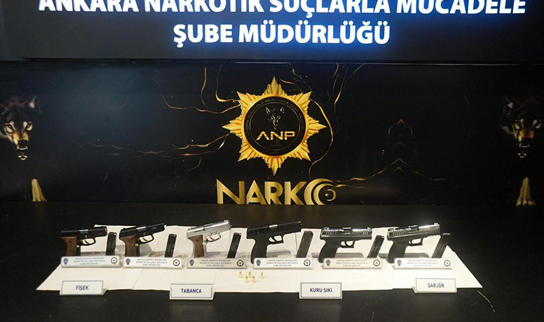 Ankara’da 6 adet ruhsatsız tabanca ele geçirildi