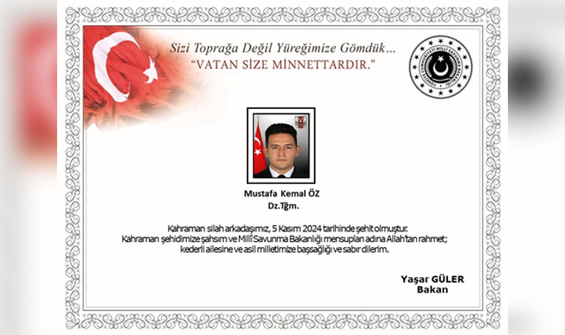 MSB: ”Eğitim kazasında 1 asker şehit oldu”