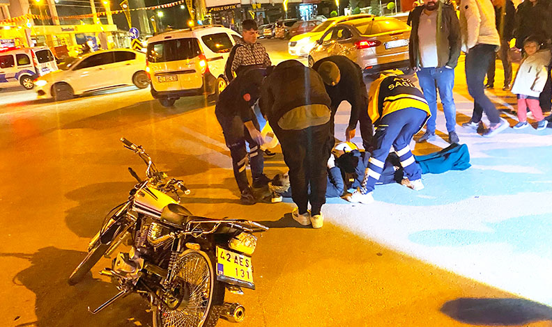 Konya’da otomobil ile motosiklet çarpıştı: 1 yaralı