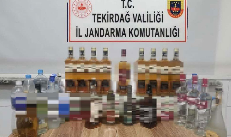 Ergene’de 50 litre kaçak içki ele geçirildi