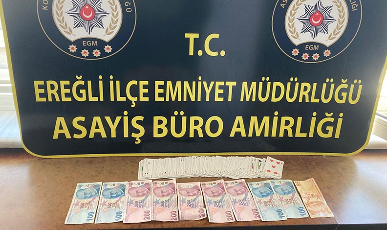 Ereğli’de kumar oynayan 11 kişiye idari ceza uygulandı