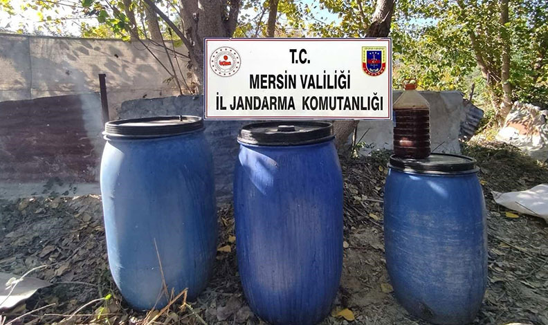 Mersin’de 510 litre sahte içki ele geçirildi