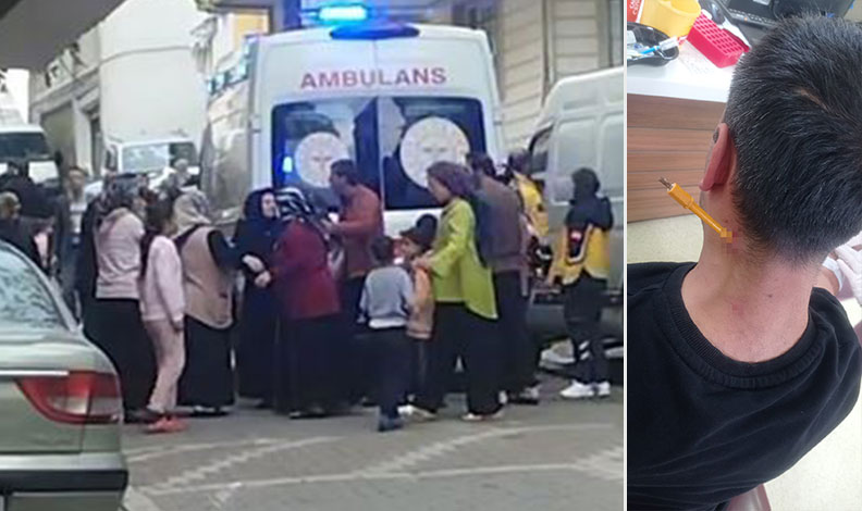 Park yeri kavgası esnasında boynuna tornavida saplandı