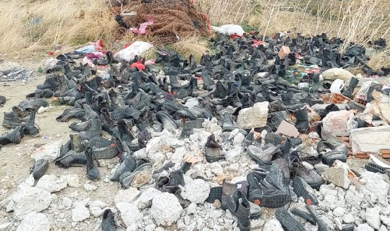 ‘Ayakkabı mezarlığı’ hayrete düşürdü