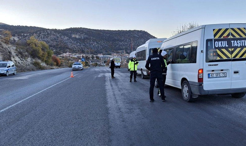 Bozkır’da okul servis araçları denetlendi