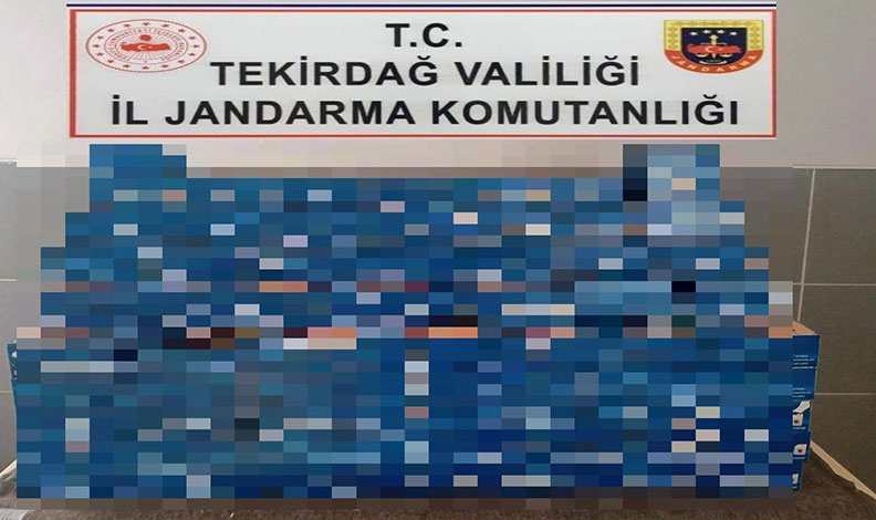 Tekirdağ’da 49 bin 400 makaron ele geçirildi